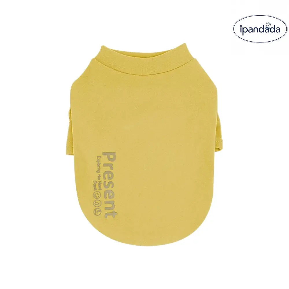 【五色展開】犬服 春 秋冬 小型犬 Tシャツ カットソー ペット 服 ペットウェア 可愛い 男の子 女の子 着せやすい暖かい 大人気 イエロー / S ペット用品＞ウェア
