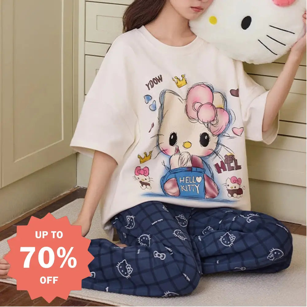 夏 新作 レディース パジャマ ラウンドネック 半袖 ロングパンツ かわいい ルームウェア セット ID4705