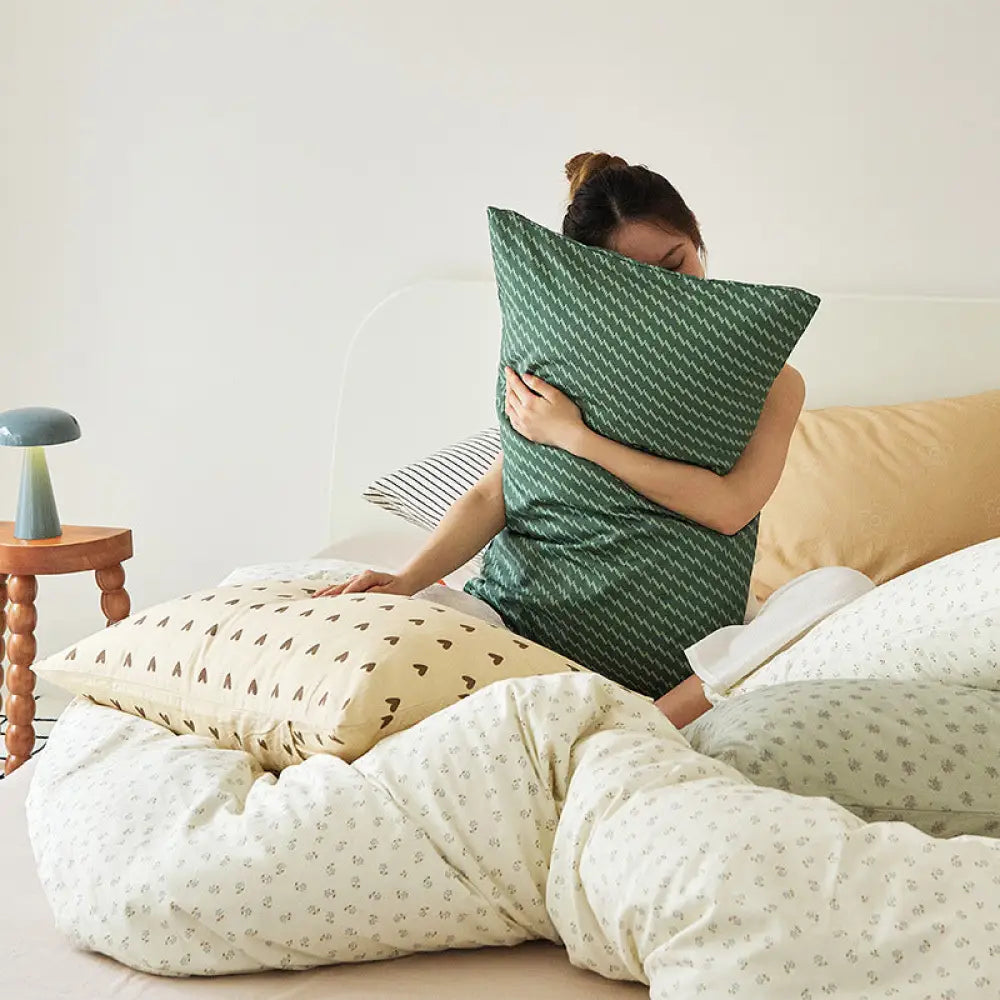 小花柄 綿 枕カバー まくらカバー ピローケース シンプル 枕頭カバー ベッド用品 枕カバー 洗濯 48*74cm ID4132