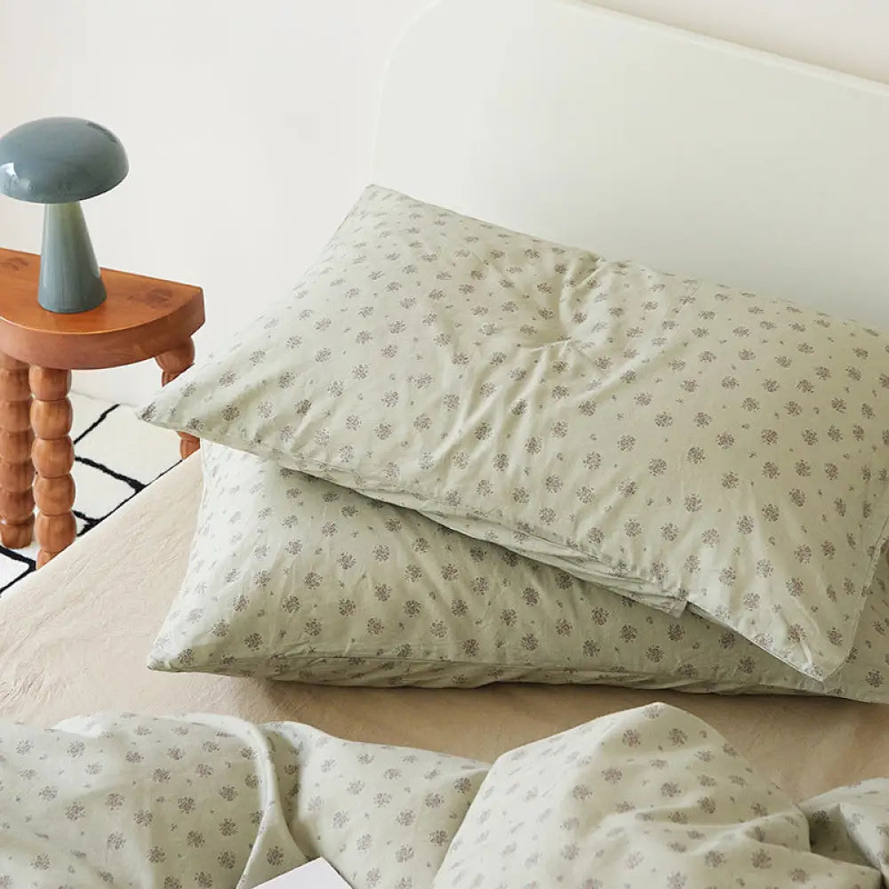 小花柄 綿 枕カバー まくらカバー ピローケース シンプル 枕頭カバー ベッド用品 枕カバー 洗濯 48*74cm ID4132 タイプ① / 1枚