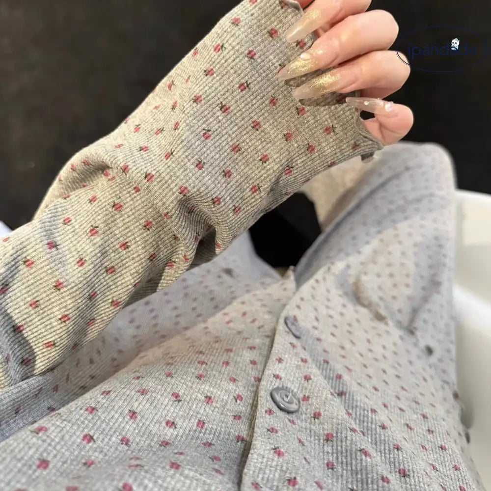 小花柄 パジャマセット 長袖トップス＆ロングパンツ  韓国風  上品 シンプル 夏秋 家居着 女性用 M～2XLサイズ ID1887