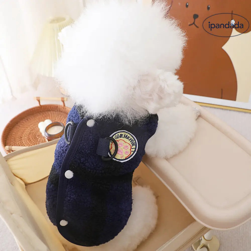 小犬用 ダブルリードリング ベスト 犬用 保温 冬 厚手 ノースリーブ 二足服 小型犬用 ID3324