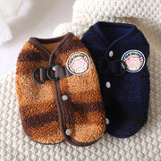 小犬用 ダブルリードリング ベスト 犬用 保温 冬 厚手 ノースリーブ 二足服 小型犬用 ID3324