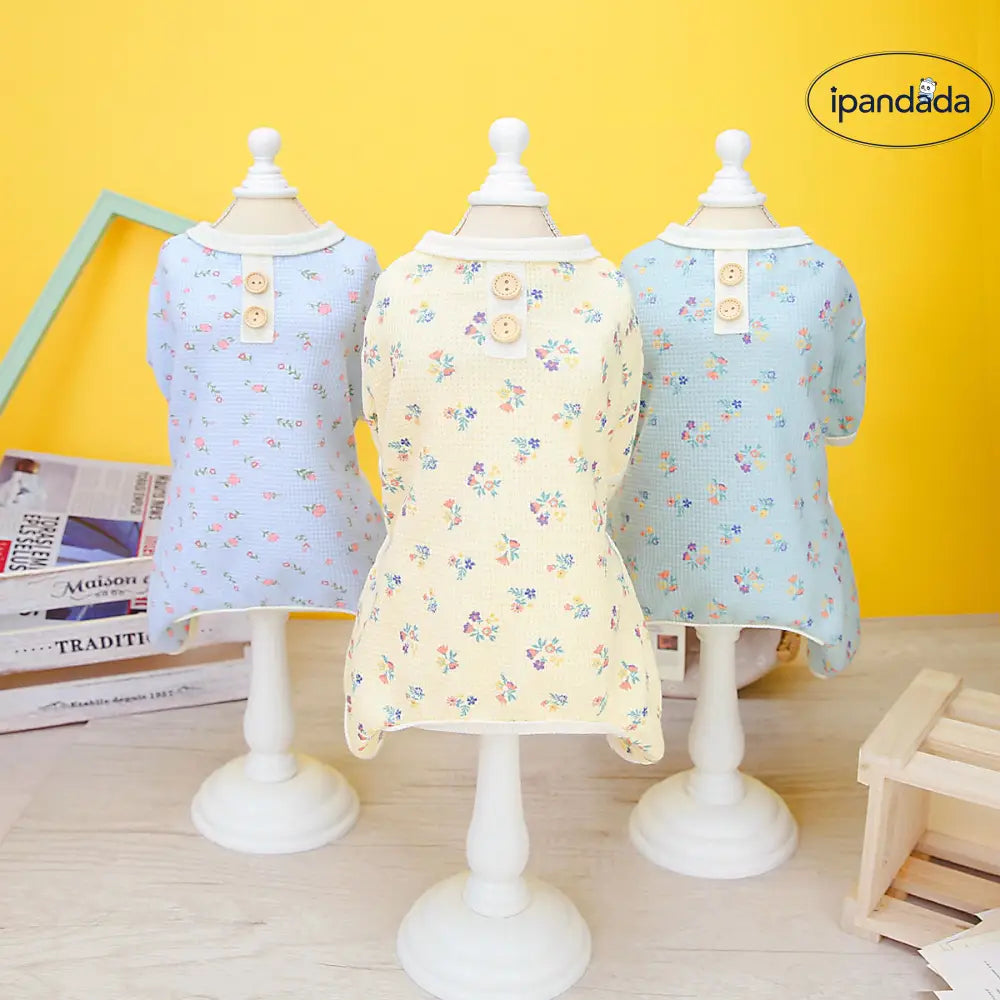 小型犬服 かわいい 花柄 ドッグウェア ペット用 おしゃれ 洋服 可愛い 春夏 春 夏 インスタ映え お出掛け お散歩 お旅行 ペット用品＞ウェア