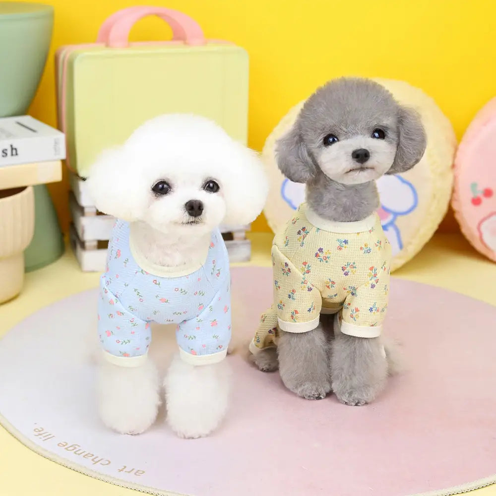 小型犬服 かわいい 花柄 ドッグウェア ペット用 おしゃれ 洋服 可愛い 春夏 春 夏 インスタ映え お出掛け お散歩 お旅行 ペット用品＞ウェア