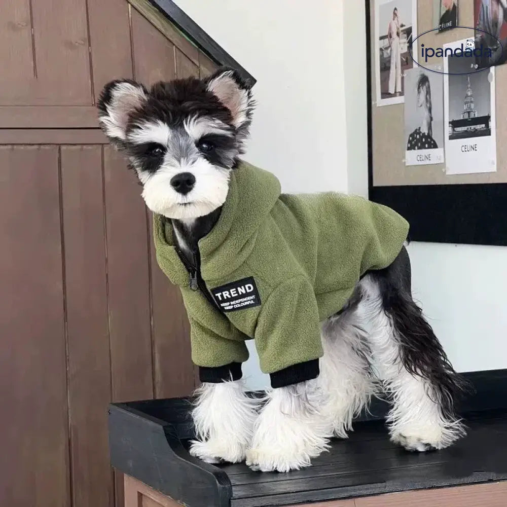 小型犬 中型犬 犬服 シュナウザー テディ ビション 秋冬用 保温 ペット ジッパー スウェットシャツ ID3022