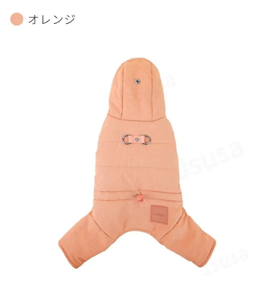 小型中型犬服 冬服 防風 防寒 中綿つなぎ ハーネス Dカン付き ジャケットアウター 防寒中綿パーカー 暖かいコート 中綿 秋冬 厚手洋服 ペット ドッグウェア 犬の服 散歩 あったか 秋服 冬服 ペットウェア 洋服 お出かけ 可愛い