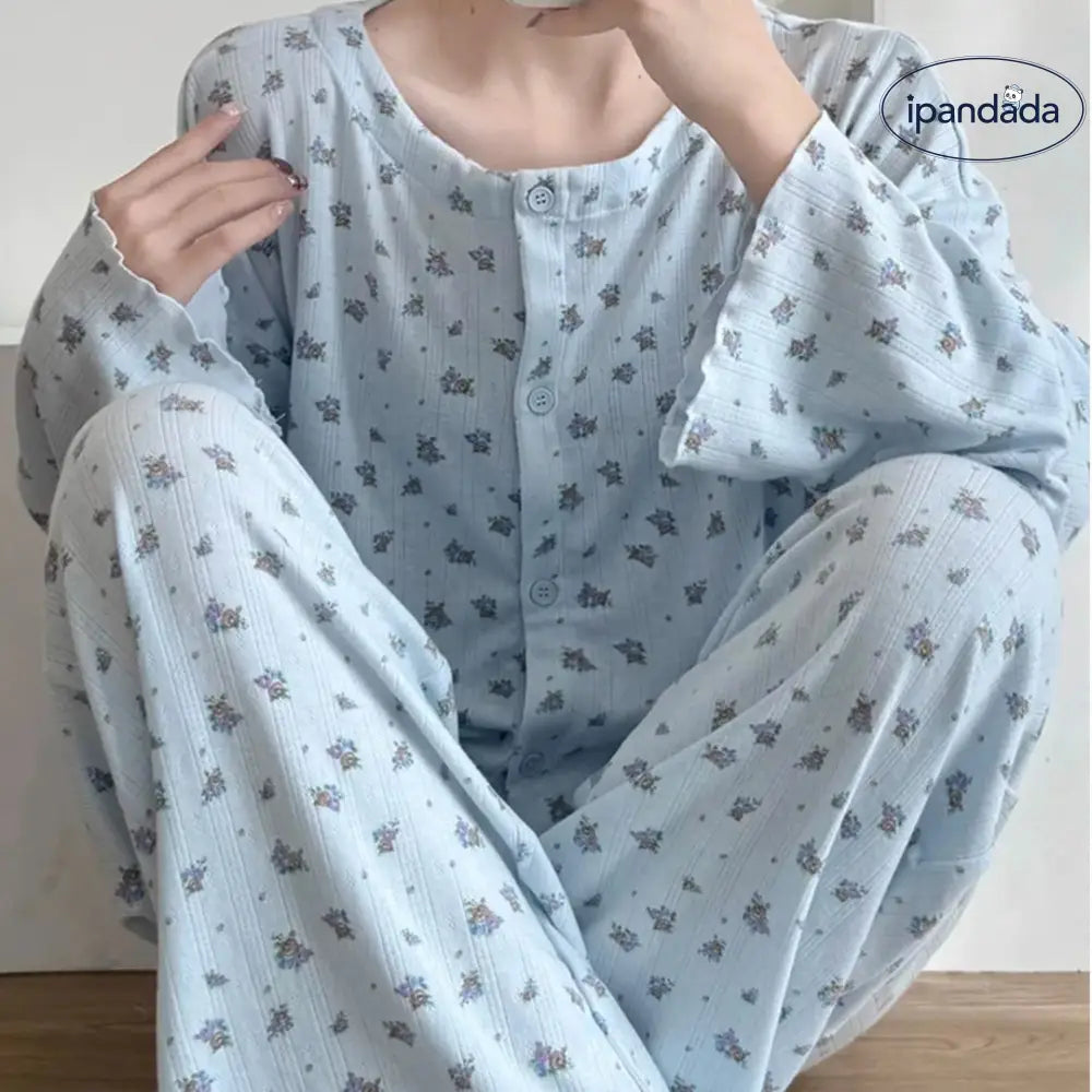 新作 カーディガン パジャマ セット 春 長袖 シンプル 柔らかい ルーム