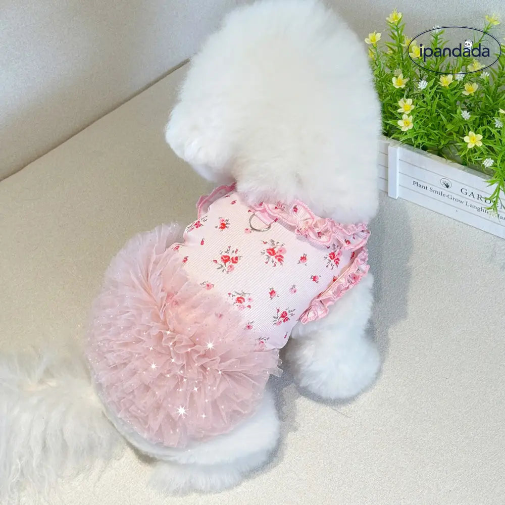 新作 猫 犬 プリント ルームウェア コットンワンピース テディベア ビション フリーゼ ペット衣服 ウェア ID2292