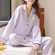 新作 パジャマ レディース 春秋 長袖 シンプル リラックス 部屋着 セット 春秋用 ID4155