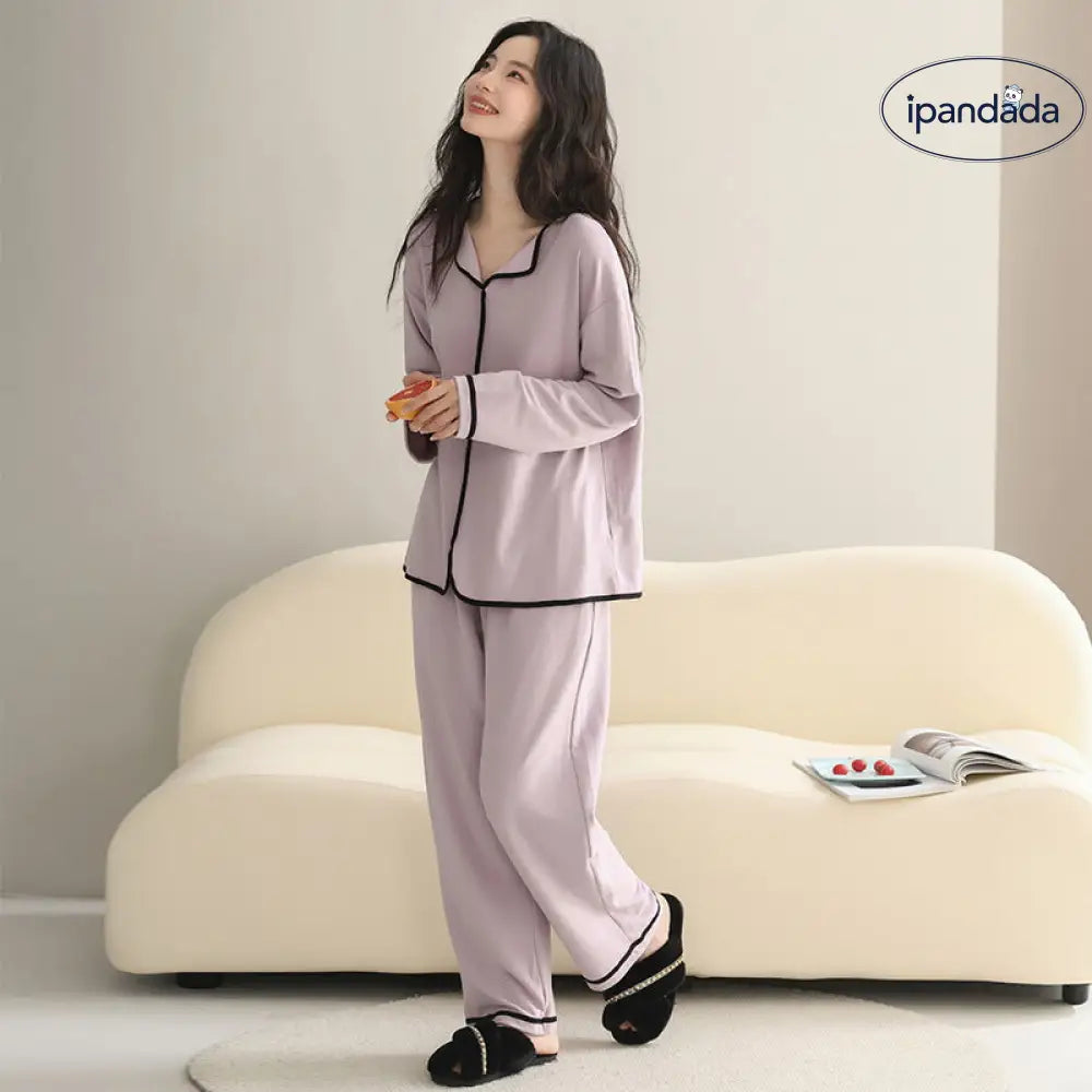 新作 パジャマ レディース 冬季 保温 長袖 長ズボン シンプル 高級感 部屋着 ID4179