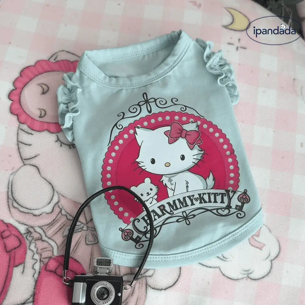 ID1670 新作 ペット服 キティちゃん ベスト クールウェア 外出用 UVカット 涼感 通気性 メッシュ 小型犬 猫用 洗える