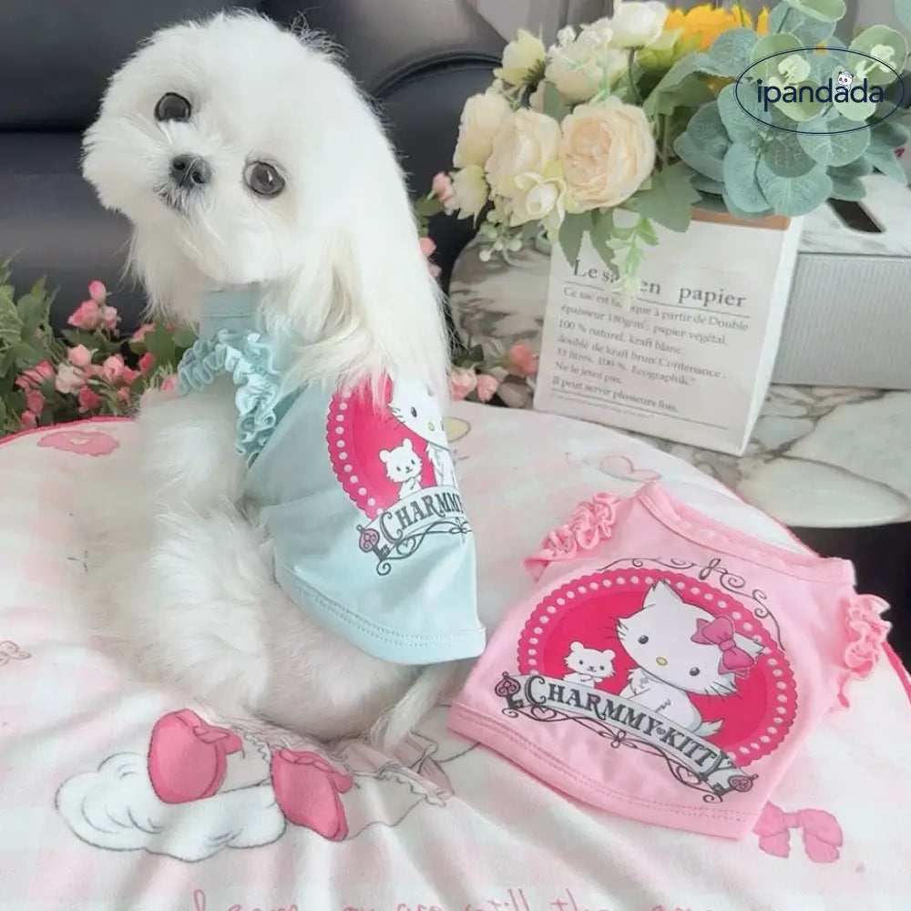 ID1670 新作 ペット服 キティちゃん ベスト クールウェア 外出用 UVカット 涼感 通気性 メッシュ 小型犬 猫用 洗える