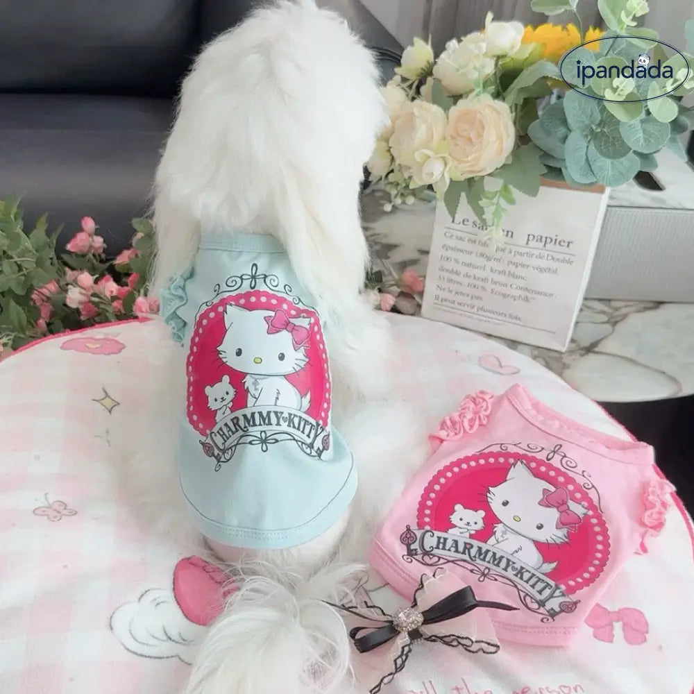 ID1670 新作 ペット服 キティちゃん ベスト クールウェア 外出用 UVカット 涼感 通気性 メッシュ 小型犬 猫用 洗える