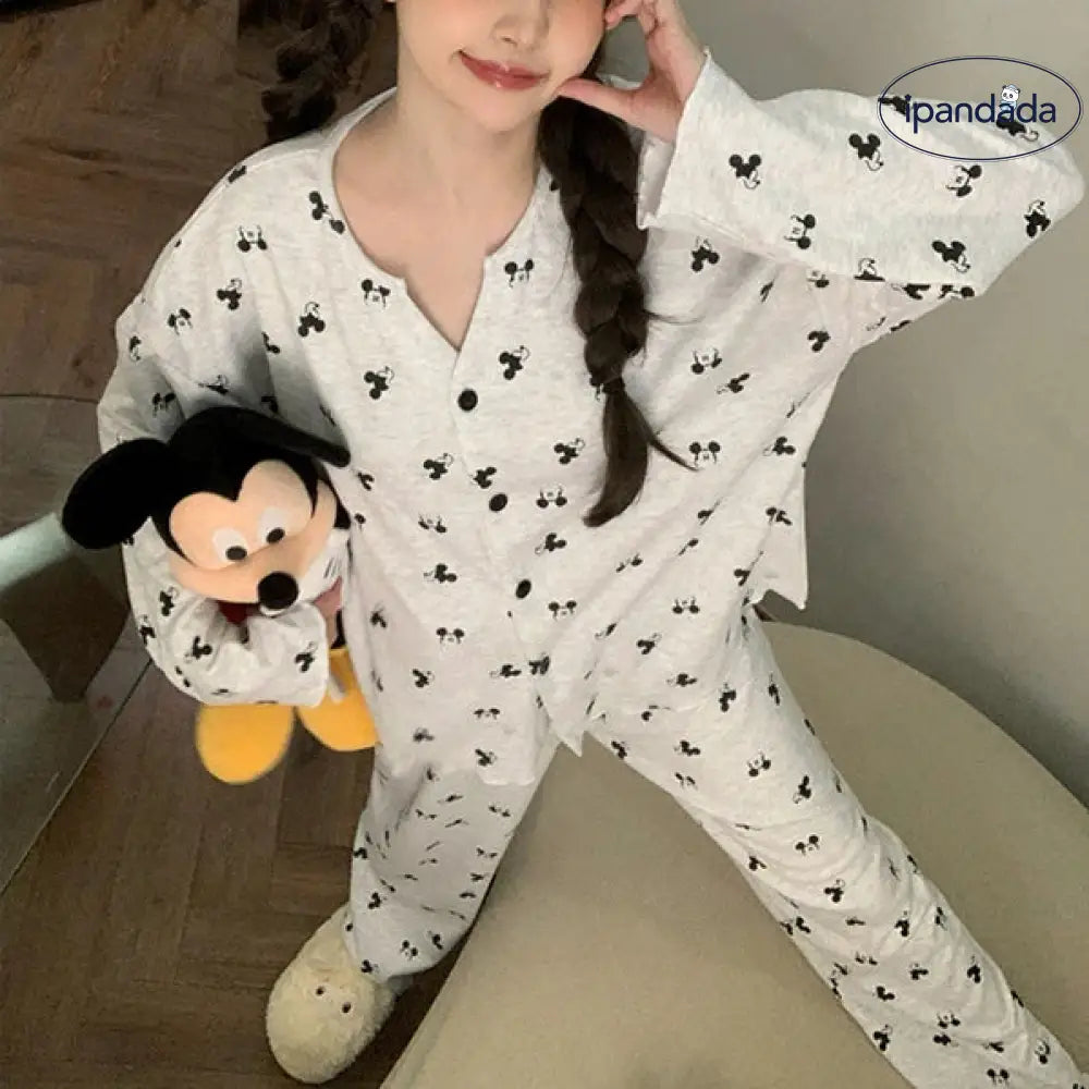 新作 レディース パジャマ セットアップ ゆったり 快適 カートゥーン 可愛い 女性用 ルームウェア ID4542