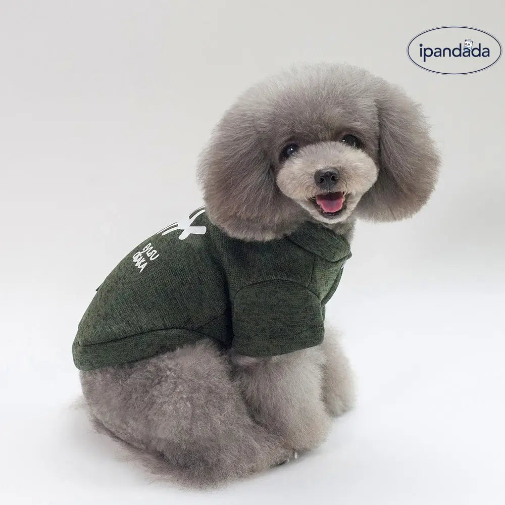 新作 特価 ペット服 新作 カジュアル 魚骨柄 スウェット 秋冬用 犬服 犬用品  犬服 小型犬 ID2023
