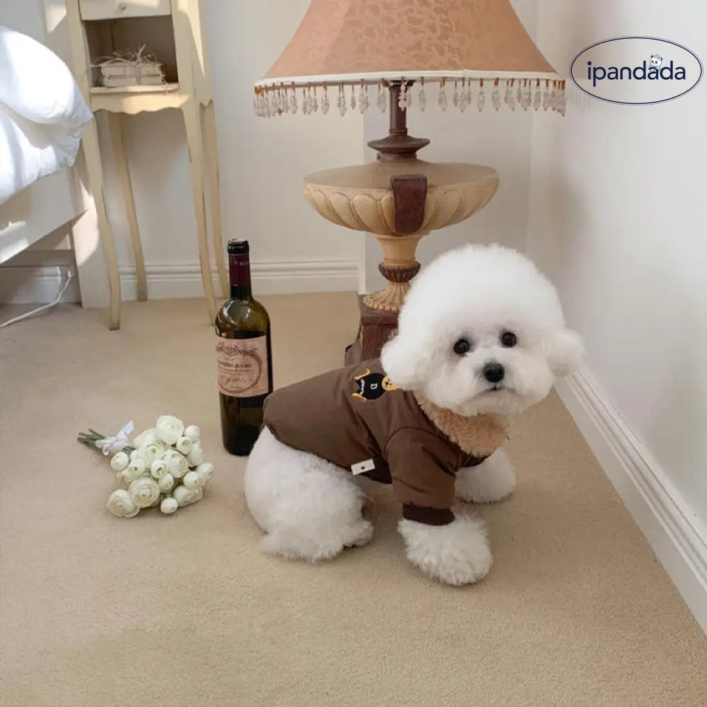 熊柄 犬服 秋冬 ドッグウェア 秋用 冬用 おしゃれ シンプル かわいい 暖かい 抜け毛防止 犬洋服 小型犬 中型犬 ペット用品＞ウェア