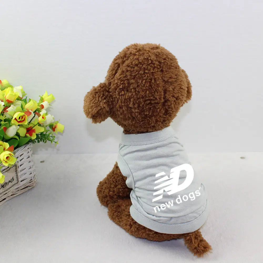 ID392 XS-3XLドッグウェア 春 夏 秋 抜け毛防止 薄手 ノースリーブ スポーツ かわいい 涼しい ペットウェア 犬服 グレー② / XS ペット用品＞ウェア