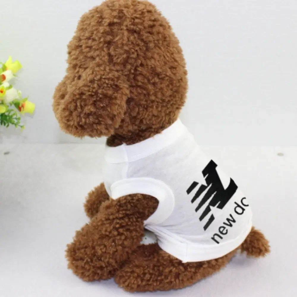 ID392 XS-3XLドッグウェア 春 夏 秋 抜け毛防止 薄手 ノースリーブ スポーツ かわいい 涼しい ペットウェア 犬服 ホワイト / XS ペット用品＞ウェア