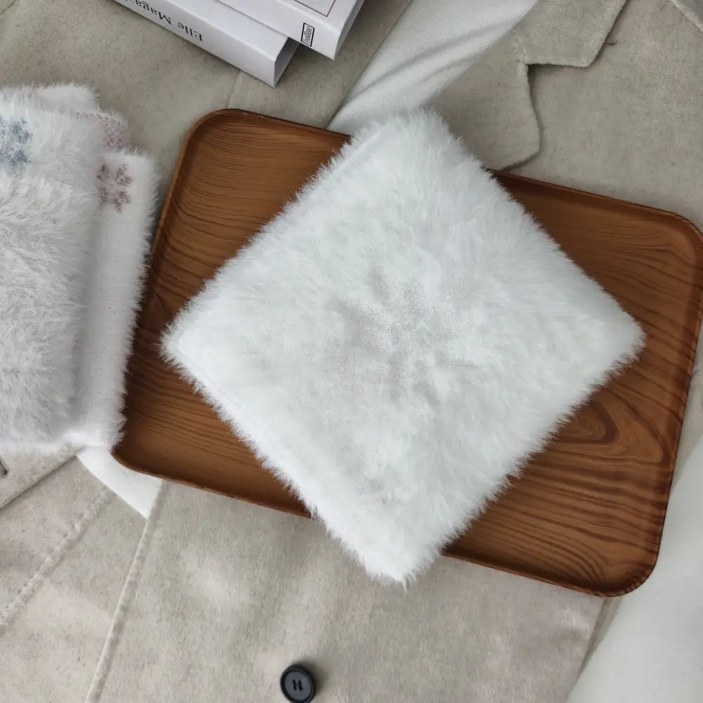 雪柄 マフラー レディース かわいい 甘い 暖かい ふわふわ ネックウォーマー クリスマスプレゼント ID3090 ホワイト / 165*20cm