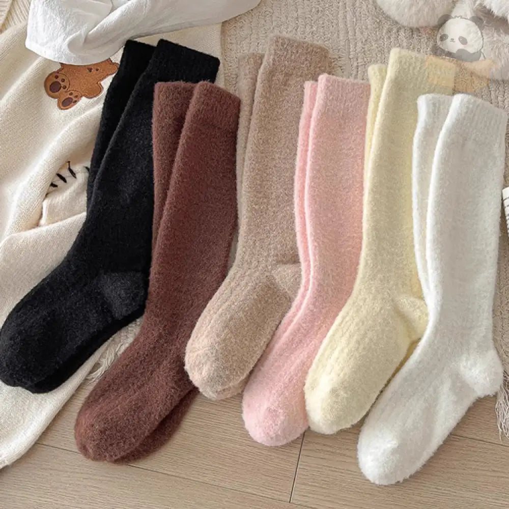 靴下 裏ボア 冷え取り くつした 極厚 美脚 ハイソックス もこもこ ぽかぽか 防寒 冷え対策 レディース かわいい 温活 保温 暖か グッズ＞ソックス