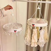 靴下 乾燥ラック 家庭用 バルコニー 神器 下着 ソックス 防風 クリップ付き 滑り止め 洗濯ハンガー 学生用 寮用 ID2106