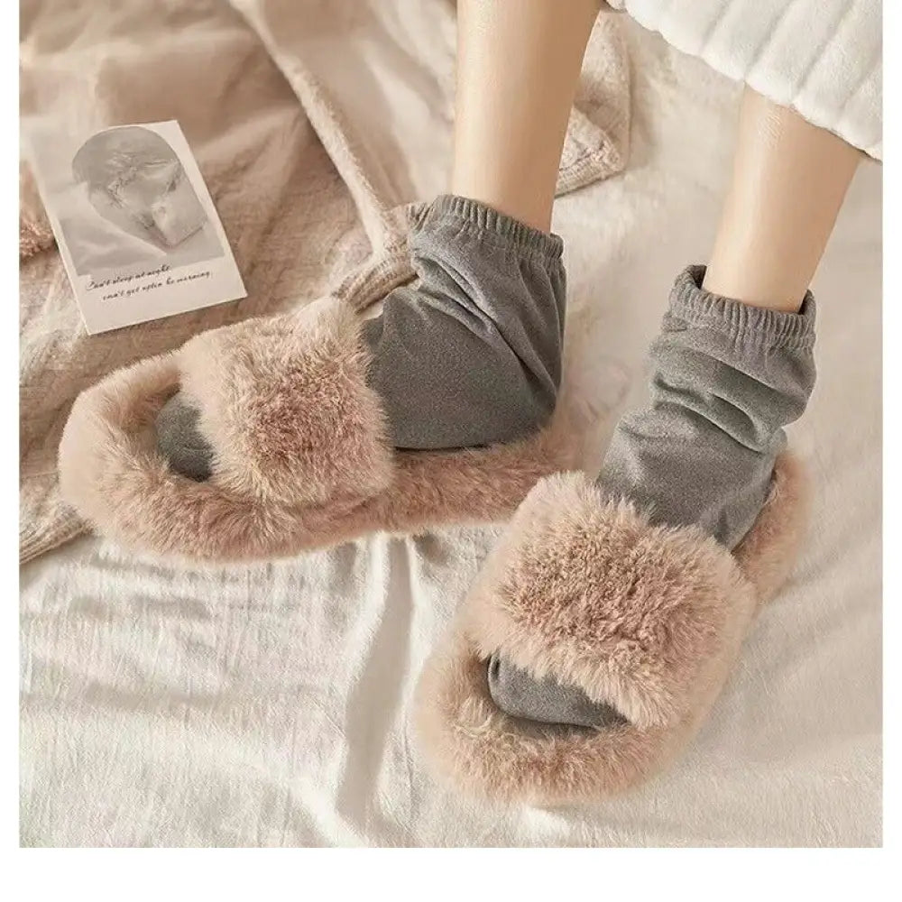 靴下 レディース 冬 厚手 ルームソックス ウール 暖かい あったか靴下 部屋 冬用 暖かいくつ下 温かい靴下 冷えとり靴下 くつした おしゃれ ルームソックス 寒さ対策 ID3646 グレー / フリー インテリア雑貨＞ファッション雑貨