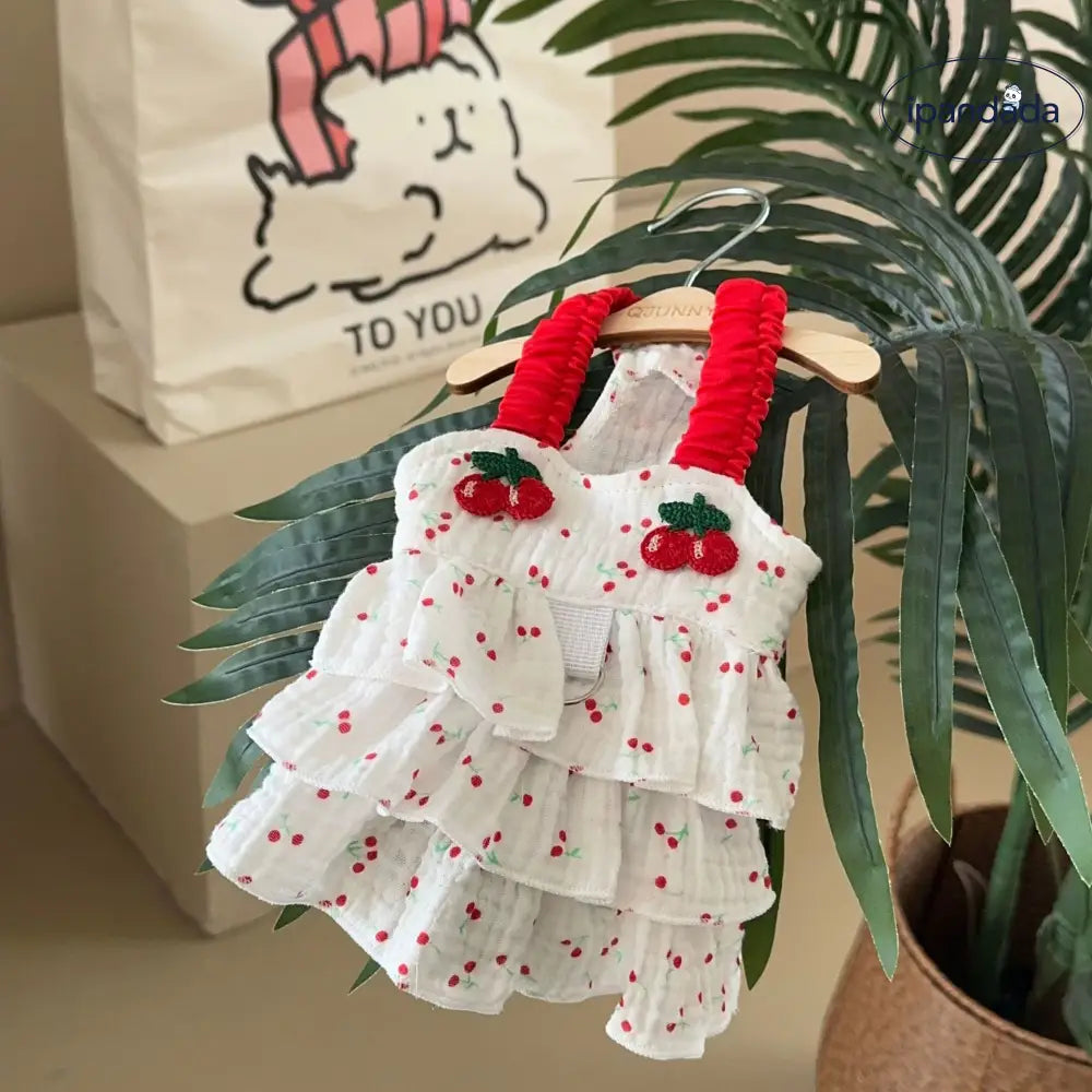 犬 猫 サロペットドレス 春夏 薄手 通気性 コットン ペット服 ID4329