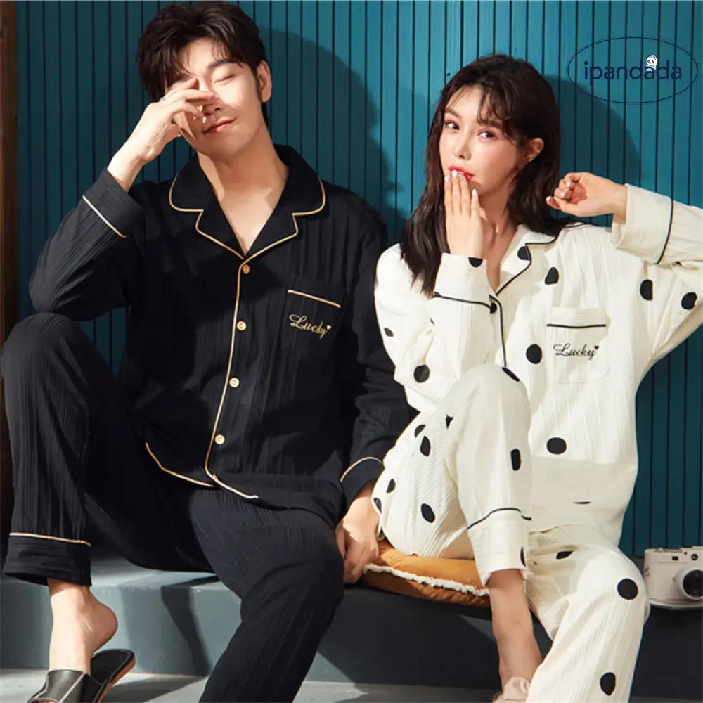 ペア パジャマ 長袖 カップル ペア ルームウェア 結婚祝い プレゼント  秋冬 ギフト 上下 セット 部屋着 ペアルック おそろい  メンズ 秋 記念日 前開き クマ ベージュ ID2235