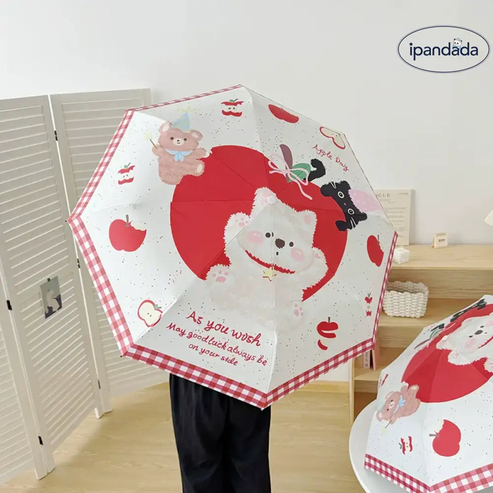 ID1436  雨傘 レディース 晴雨兼用 日傘 ブラックコーティング 紫外線防止 折りたたみ自動開閉 日焼け防止