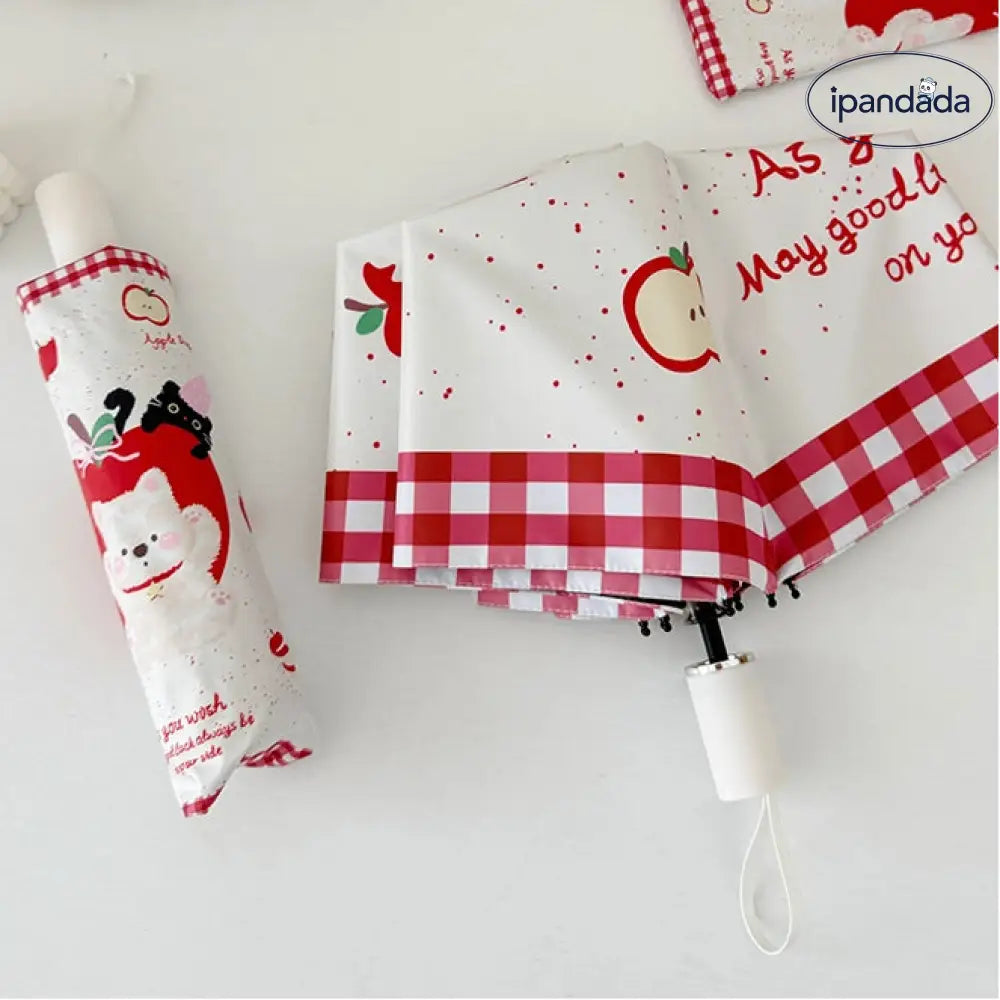 ID1436  雨傘 レディース 晴雨兼用 日傘 ブラックコーティング 紫外線防止 折りたたみ自動開閉 日焼け防止