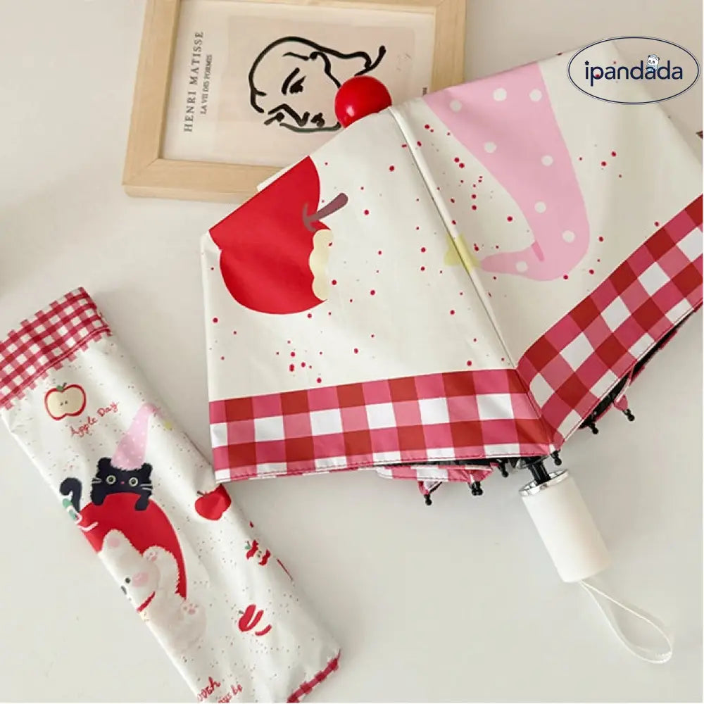 ID1436  雨傘 レディース 晴雨兼用 日傘 ブラックコーティング 紫外線防止 折りたたみ自動開閉 日焼け防止