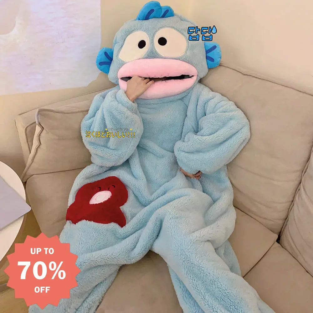 ユニーク 魚 ハンプトン インスタ 人気 かわいい いたずら つなぎ カップル パジャマ 男女 冬 フリース裏起毛 厚手 珊瑚フリース キャラクター ホームウェア 暖かい 柔らかい 保温 快適 おしゃれ ルームウェア 自宅用 リラックス ペア ID2485