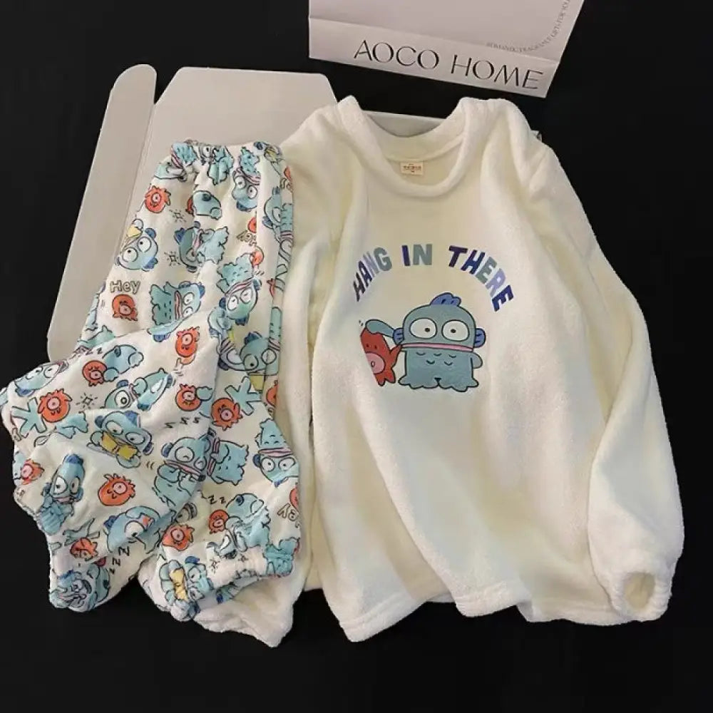 ピーナッツ パジャマ レディース 冬 珊瑚フリース フリース裏起毛 厚手 キャラクター かわいい セットアップ フランネル ホームウェア 外出可 暖かい 柔らかい 保温 ID2827 タイプ② / M レディース＞セットアップ