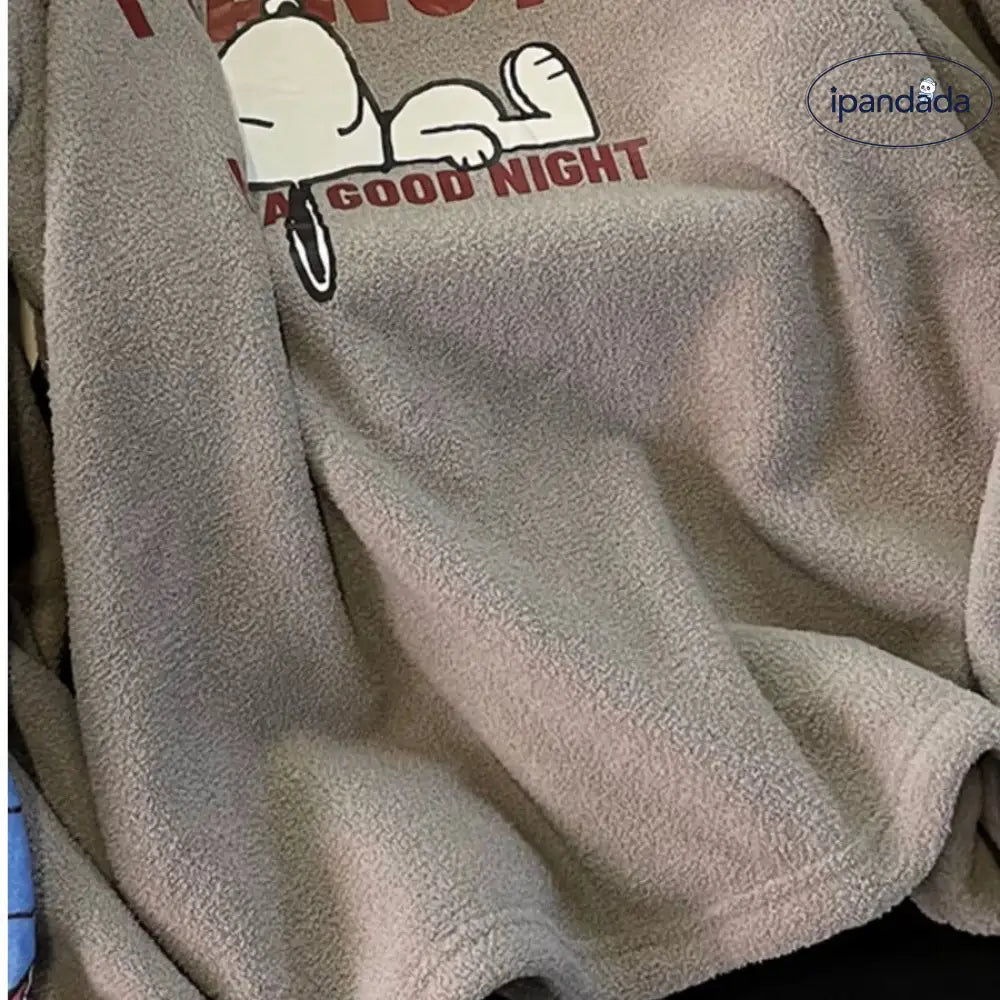 ピーナッツ パジャマ レディース 冬 珊瑚フリース フリース裏起毛 厚手 キャラクター かわいい セットアップ フランネル ホームウェア 外出可 暖かい 柔らかい 保温 ID2827