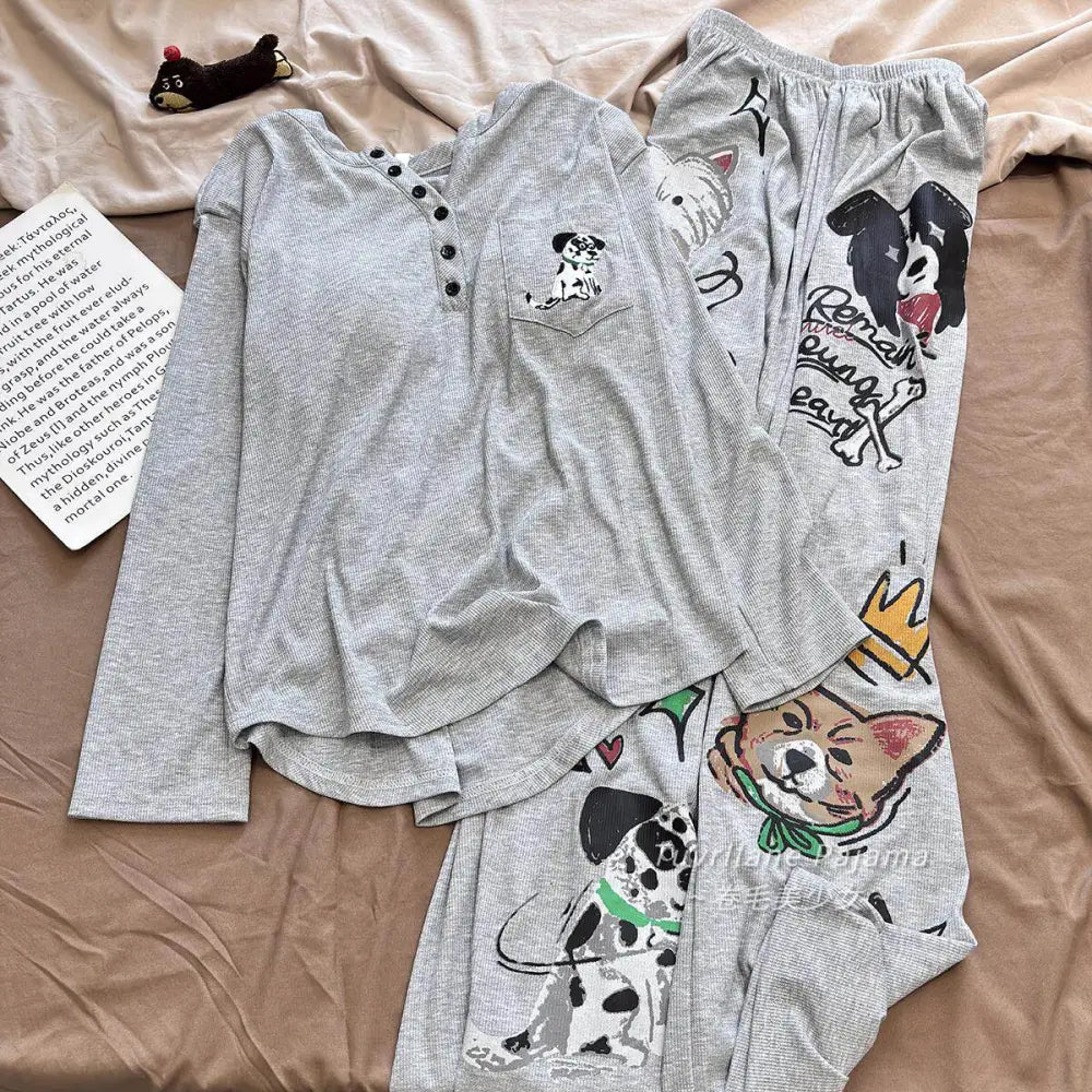 長袖 パジャマ レディース 春秋 新作 カートゥーン ハローキティ カジュアル ルームウェア ID4346 タイプ③ / M