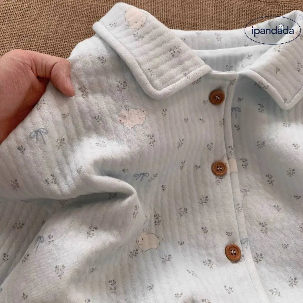 長袖 うさぎ キルティング パジャマ セット 厚手 保温 かわいい 可愛い 暖かい あったか 長袖 ルームウェア かわいい 部屋着 2点セット ID4057 レディース＞セットアップ