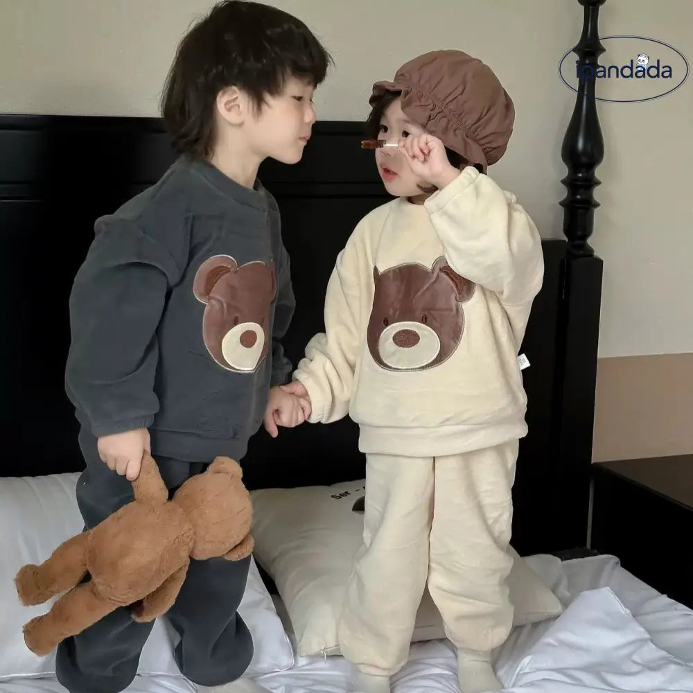 長袖パジャマ 子供服 キッズ 女の子 男の子 パジャマ 点セット セットアップ ルームウェア 部屋着 もこもこ ベビー＆キッズ＞キッズ