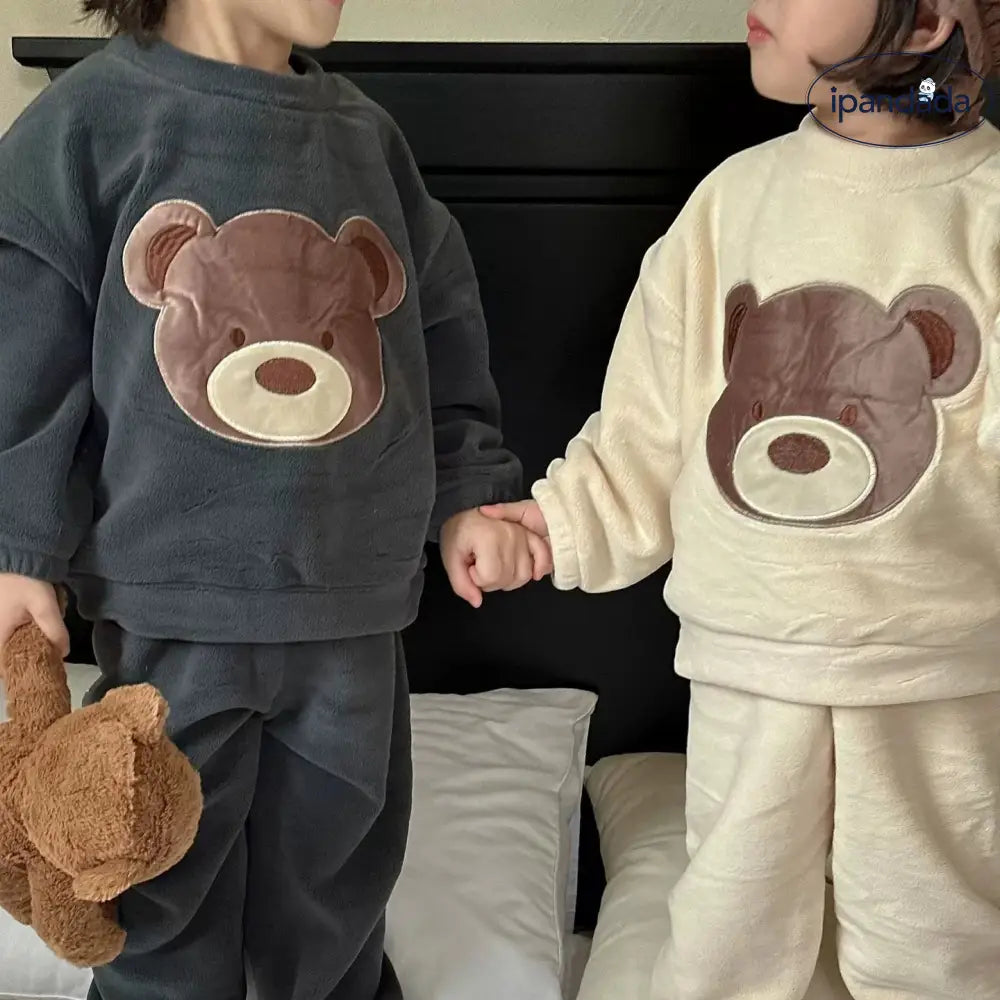 長袖パジャマ 子供服 キッズ 女の子 男の子 パジャマ 点セット セットアップ ルームウェア 部屋着 もこもこ ベビー＆キッズ＞キッズ