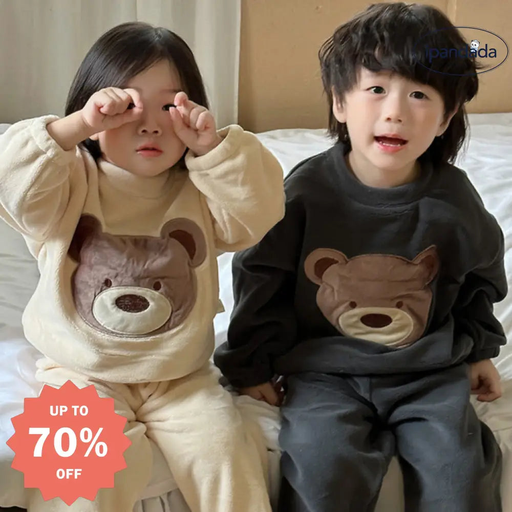 長袖パジャマ 子供服 キッズ 女の子 男の子 パジャマ 点セット セットアップ ルームウェア 部屋着 もこもこ ベビー＆キッズ＞キッズ