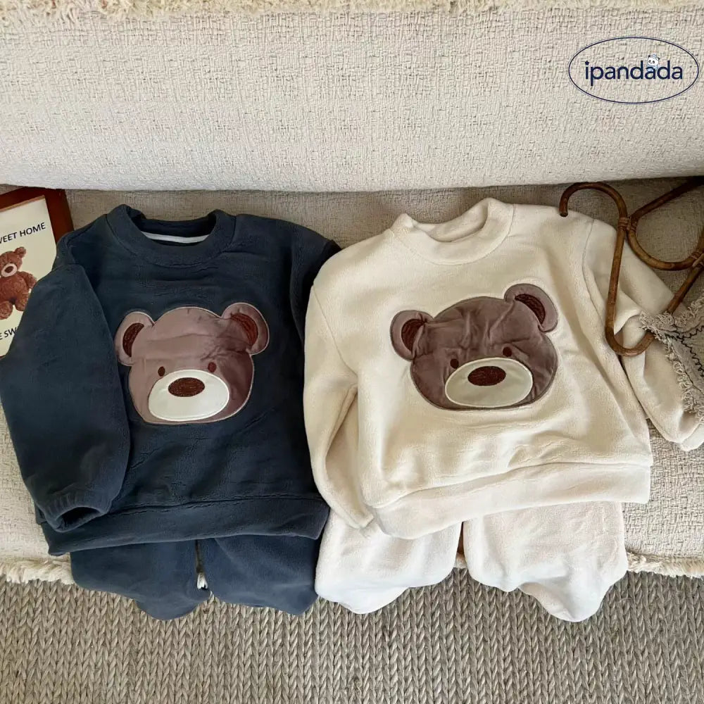 長袖パジャマ 子供服 キッズ 女の子 男の子 パジャマ 点セット セットアップ ルームウェア 部屋着 もこもこ ベビー＆キッズ＞キッズ