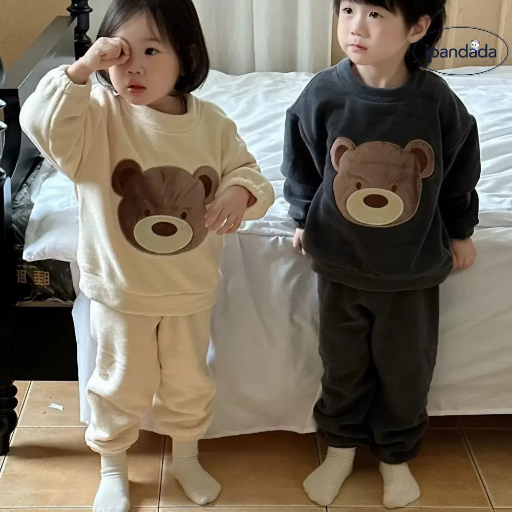 長袖パジャマ 子供服 キッズ 女の子 男の子 パジャマ 点セット セットアップ ルームウェア 部屋着 もこもこ ベビー＆キッズ＞キッズ