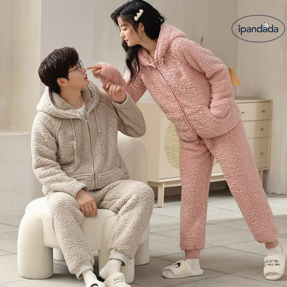 着ぐるみ パジャマ 大人用 カップル ペア パジャマ フード付き モコモコ 冬 無地 シンプル ルームウェア もこもこ モコモコパジャマ レーディス パジャマ 秋冬 夫婦 お揃い 結婚祝い 部屋着 修学旅行 コンフォート ナイトウェア プレゼント ID2897
