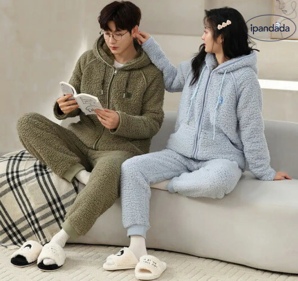 着ぐるみ パジャマ 大人用 カップル ペア パジャマ フード付き モコモコ 冬 無地 シンプル ルームウェア もこもこ モコモコパジャマ レーディス パジャマ 秋冬 夫婦 お揃い 結婚祝い 部屋着 修学旅行 コンフォート ナイトウェア プレゼント ID2897