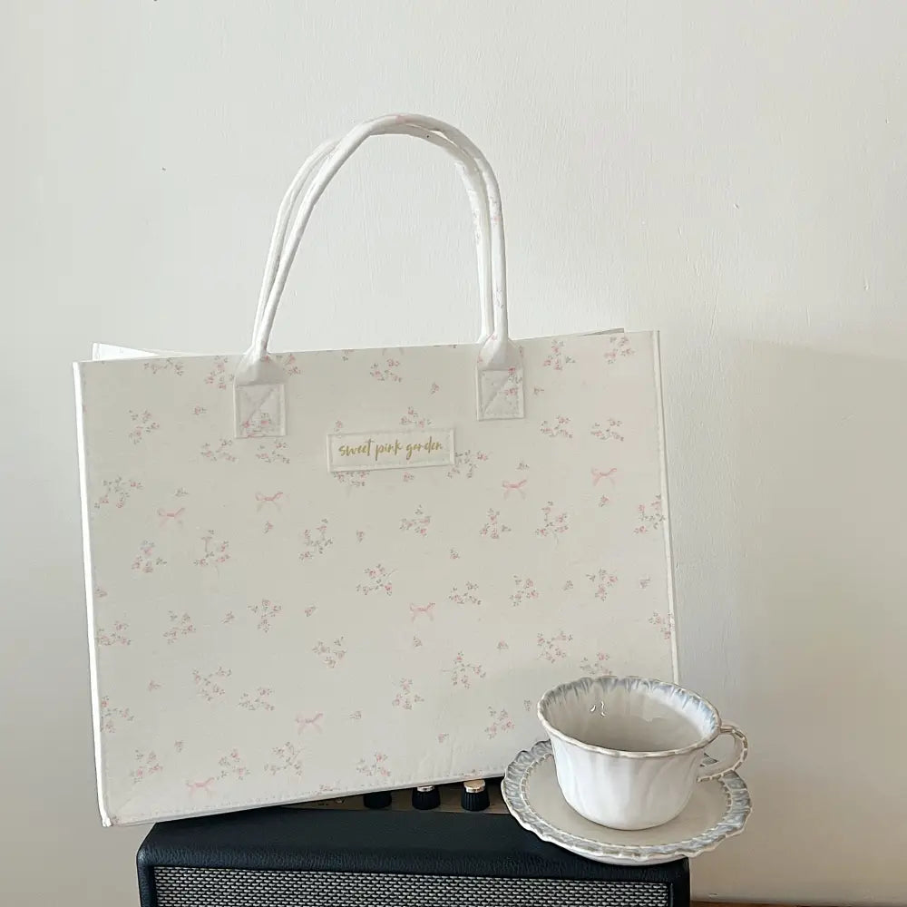 軽量 大容量 トートバッグ ウサギ フェルト バッグ 肩掛け 手提げ バッグ 通勤 通学 おしゃれ かわいい 人気 旅行 ID4429 タイプ③ / L 40*30*13cm インテリア雑貨＞ファッション雑貨