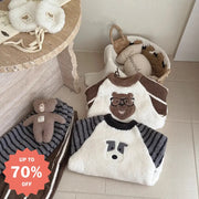 子供 冬 パジャマ セット 男の子 ルームウェア 加フリース セット 快適 加厚 保温 ID2917