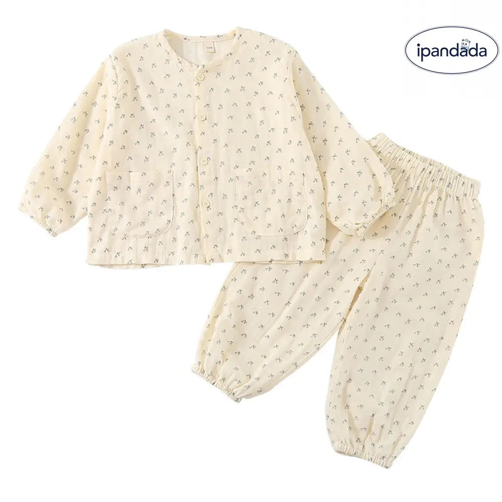 子供 パジャマ 綿100% ガーゼ 新作 春秋 男の子 女の子 長袖 セットアップ ベビー ホームウェア 快適 柔らかい 通気性 おしゃれ ID4003 ベビー＆キッズ
