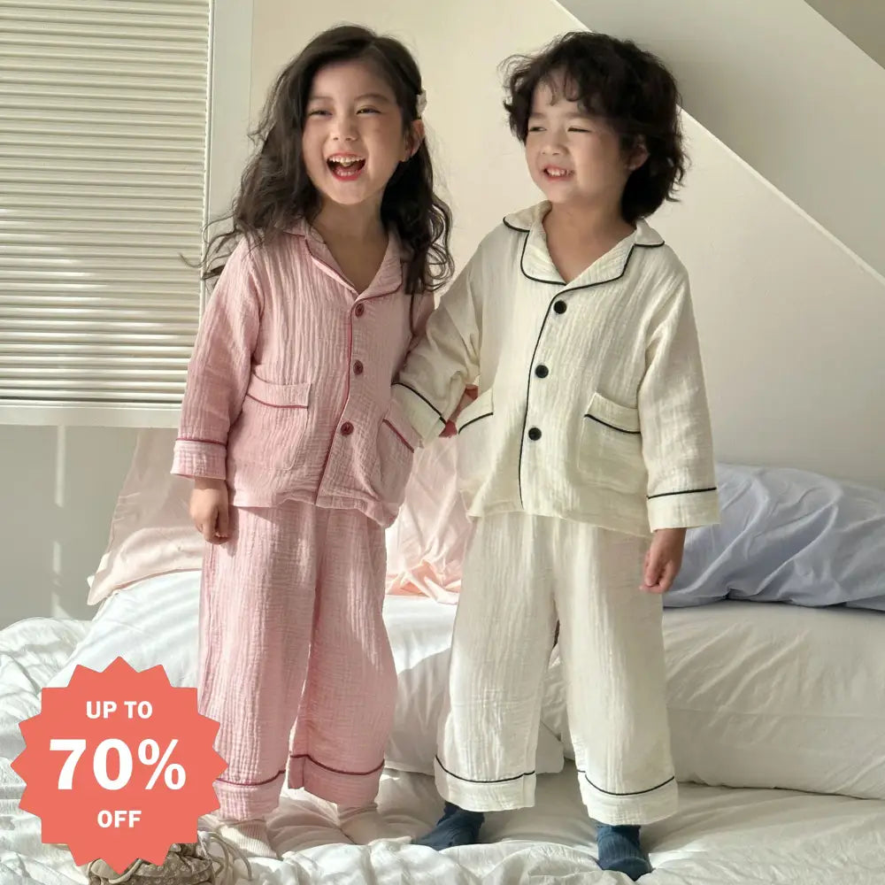 子供 パジャマ 綿100% ガーゼ 新作 春秋 女の子 男の子 長袖 セットアップ ベビー ホームウェア 快適 柔らかい 通気性 おしゃれ ルームウェア ID4001 ベビー＆キッズ