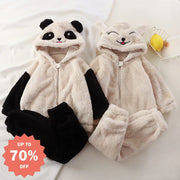 子供 秋冬 新作 フランネル フード付き 部屋着 セット 男女 ベビー パンダ 可愛い モコモコ セーター 小さな 子供 パジャマ ID2521