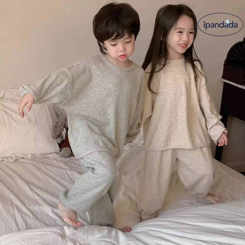 子供用 春秋 パジャマ 男の子 女の子 秋シーズン ベビー用 2025年新作 ワッフル生地 通気性の良い パジャマ 男女兼用 ID2281